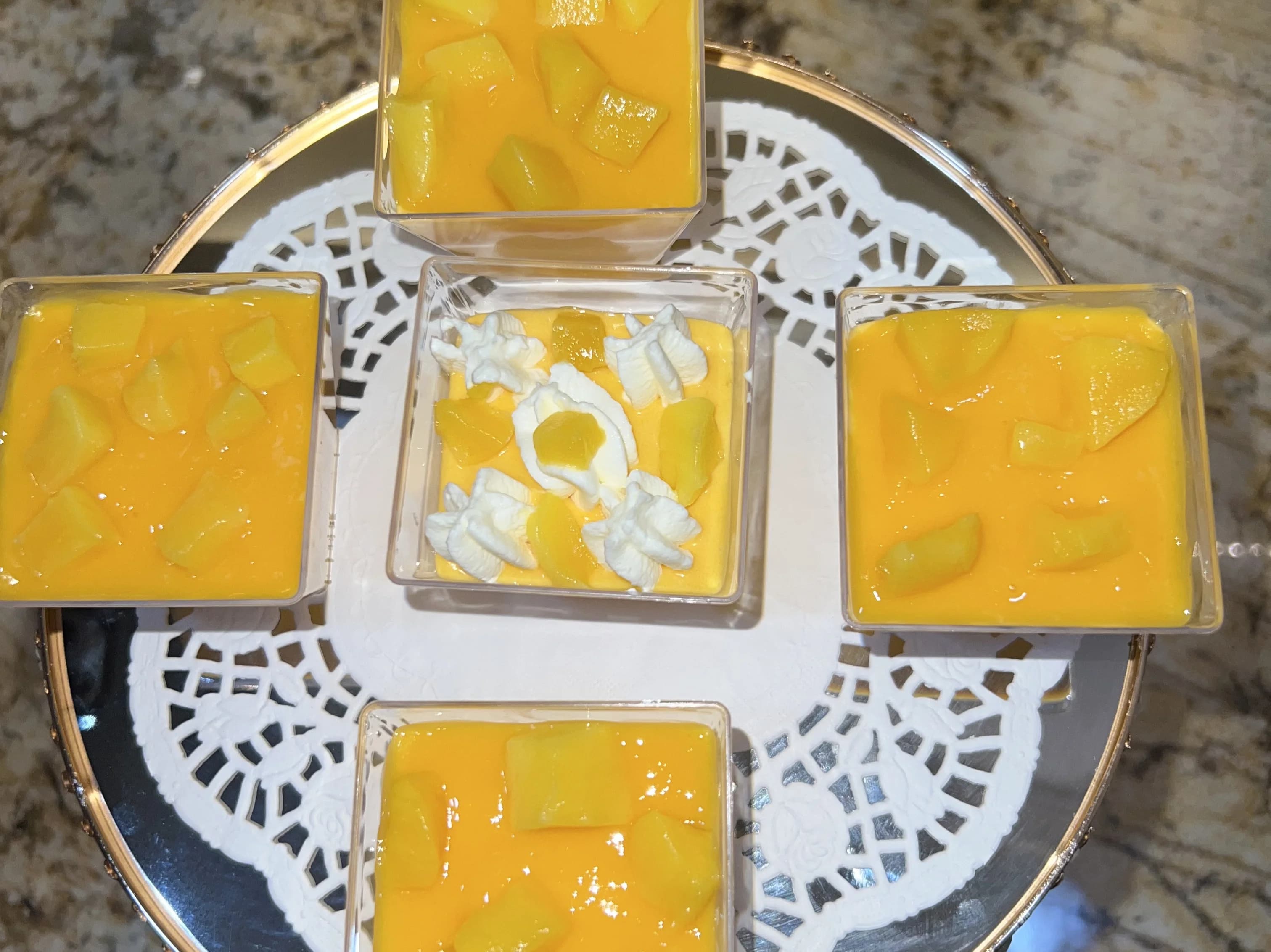 Mango Pudding Cup - Egyptian dessert